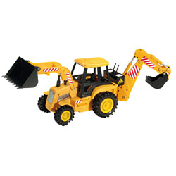 Tractopelle de chantier