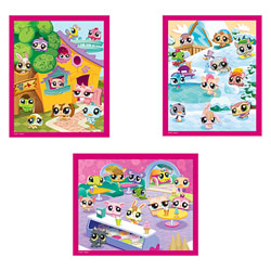 Puzzle 3x50 pièces Petshop