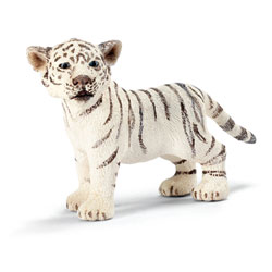 Bébé tigre blanc debout