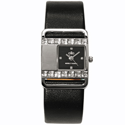 Montre carrée noire