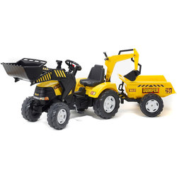Power loader avec excavatrice et remorque