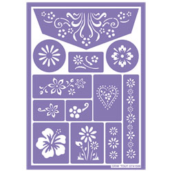 Pochoir de maquillage thème Fleurs