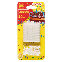 20 bougies blanches