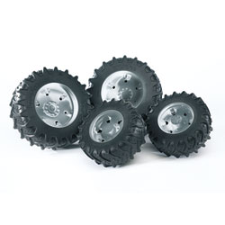 Roues jantes argent pour tracteur série 3000