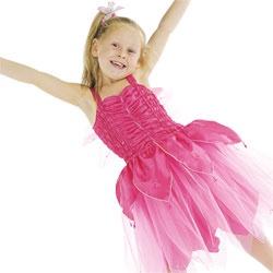 Robe Fée Pétale Rose 4/6 ans