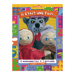 Marionnettes Coffret Trio Chaperon rouge, Loup et Mère Grand