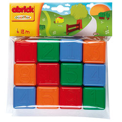 12 cubes plastique
