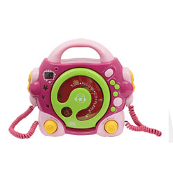 Lecteur CD 2 micros Rose
