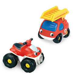 Quad et camion échelle pompiers mini bolides