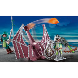 4840-Chevaliers Dragons Verts Et Catapulte