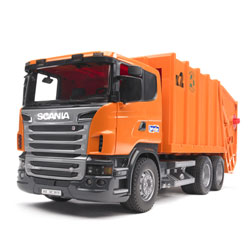Camion poubelle orange
