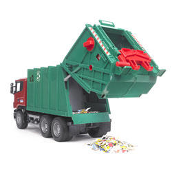 Camion poubelle vert