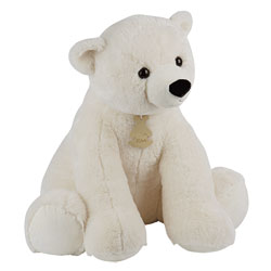 Histoire d'Ours-Peluche Ours polaire assis 34cm