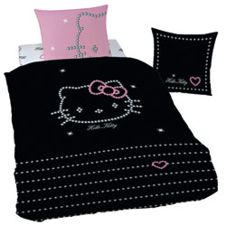 Housse de couette et taie Hello Kitty