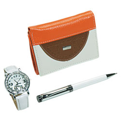 Coffret montre stylo et porte-feuille