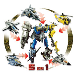 Transformers : pack 5 figurines à combiner