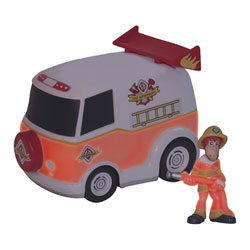 Véhicule Fluorescent de Pompiers ScoobyDoo avec 1 figurine