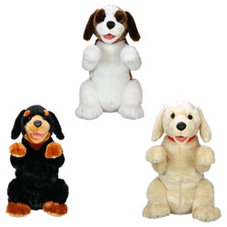 Peluche chien animé 45 cm