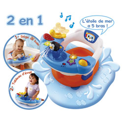 Siège de bain interactif 2 en 1