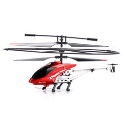 Hélicoptère Infrarouge 3 voies métal avec gyroscope Rouge