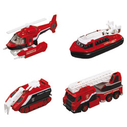 Coffret 4 véhicules de pompiers Tomica