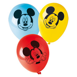 6 Ballons imprimés Mickey
