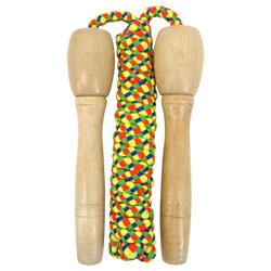Corde à sauter en bois