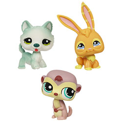 Colonne 3 Petshops : Husky, Mangouste et Lapin
