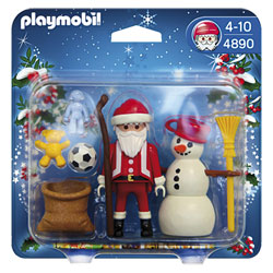 4890-Père Noël Et Bonhomme De Neige