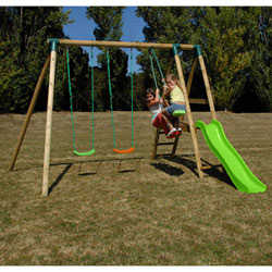 Portique bois SKAPPY + Jeu de croquet 4 joueurs