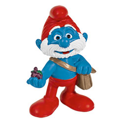 Figurine Grand Schtroumpf avec un sac