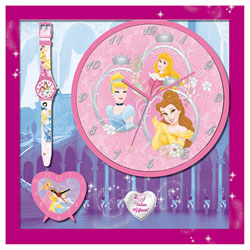 Coffret Horloge Montre et Reveil Princesse Disney 