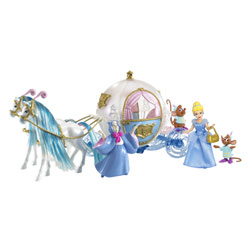 Calèche de Cendrillon et la mini princesse
