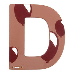 Lettre décorative en bois -D
