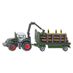 Tracteur avec remorque forestière