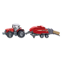 Tracteur avec presse à ballots