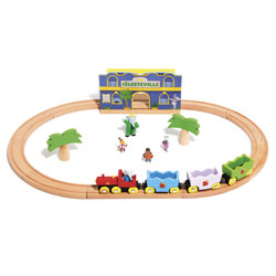 Train BABAR en bois - Circuit Célesteville