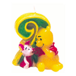 Bougie Winnie et Porcinet Chiffre 2
