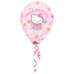 Ballon hélium Hello Kitty Happy Birthday