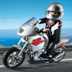 5117-Moto argentée
