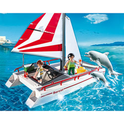 5130-Catamaran et dauphins