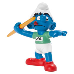 Schtroumpf lanceur de javelot