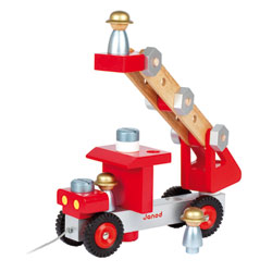 Camion de pompiers en bois