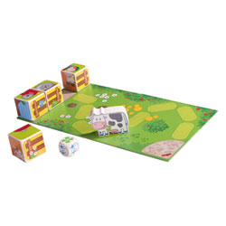 Puzzle 4 cubes - La vache Carola 