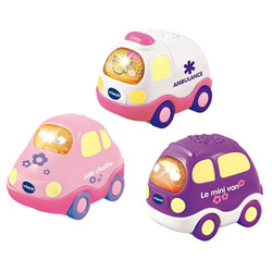 Tut tut bolides - Coffret trio rose
