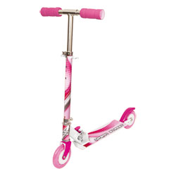 Patinette acier aluminium pliable rose