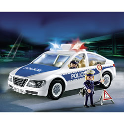 5184-Voiture de police avec lumières clignotantes