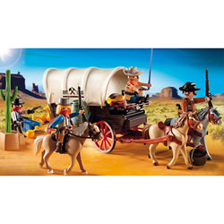 5248-Chariot avec cow-boys et bandits