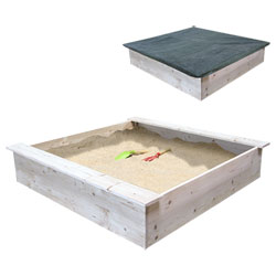 Bac à sable bois + bâches