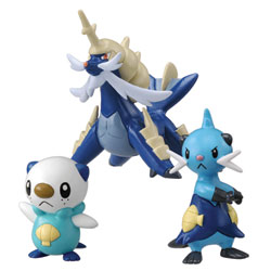 Pokémon Pack Evolution 3 mini figurines Oshawott, Dewott et Samurott